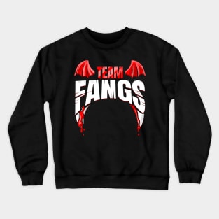 Team Fangs Vampire Horde Halloween Crewneck Sweatshirt